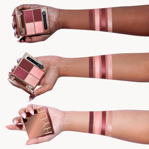 Image of HYUE AmplifEYE Eyeshadow Palette - 6 Shades | Rose All Day | Highly Pigmented Shades | Matte, Metallic, Satin & Foil | Long Lasting | Smooth Blendable Texture | All Skin Types