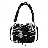 Jormino Bucket Bag for Women, Girls Mini Drawstring Crossbody Purses, Hobo Shoulder Handbags Black