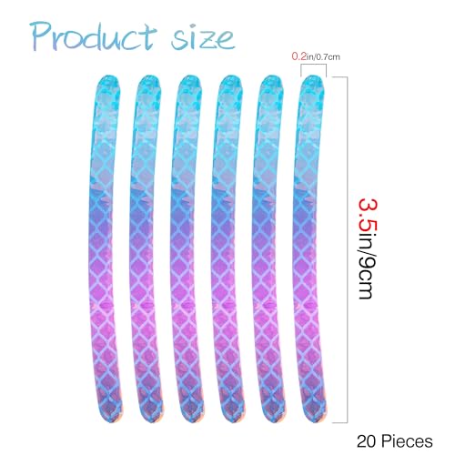 TOCCOOL Reflective Wheel Stickers, Car Decals Rim Decorative Stickers, Colorful Stickers for Car Motorcycles Bicycles Wheels (1 Sheet, 20 Pieces) - Thumbnail 2