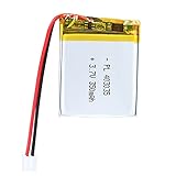 AKZYTUE 3.7V 350mAh 403035 Lipo Battery Rechargeable Lithium Polymer ion Battery Pack with JST Connector