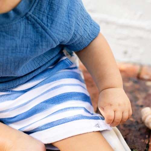 Burt's Bees Baby Baby Boys' Short Sleeve Shirt and Pant, Top & Bottom Outfit, 100% Organic Cotton Toddler Baby ette Set, Watercolour Stripes, 4 Years, watercolor stripes, 4 Jahre - Image 3