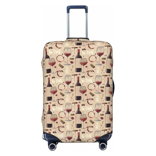 Wine Glasses For Travel Luggage Cover Suitcase Protector Fits 18-32 Inch Travel Luggage Protector Elastic Luggage Anti-Scratch Suitcase Cover