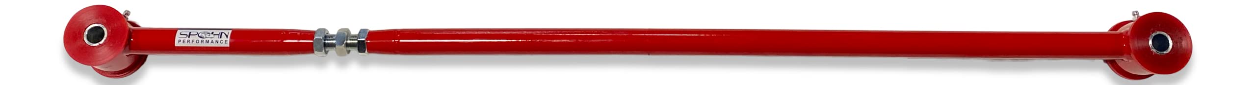 Spohn TB-104R Adjustable Rear Panhard Track Bar with Polyurethane Bushings fits 2002-2009 GM Trailblazer, Envoy, SSR, Bravada (Red)