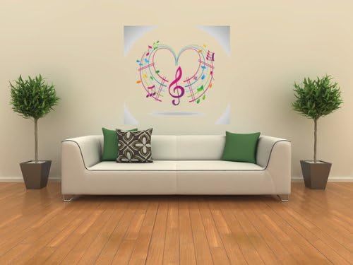 Colorful Music Wall Mural by Wallmonkeys Peel and Stick Graphic (24 in W x 22 in H) WM265219
