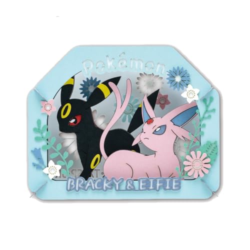 Puzzle Pokémon PT-365 Ensky Blacky & Efi en papier 3D de 8 x 10 cm pour vitrine