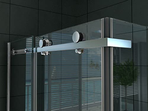 DE BESTE HOEKINSTAP DOUCHECABINE MET SCHUIFDEUR 900x1400x1950mm NANO (ANTIKALK) COATING 8MM VEILIGHEIDSGLAS CHROOM PROFIEL EASY CLEAN