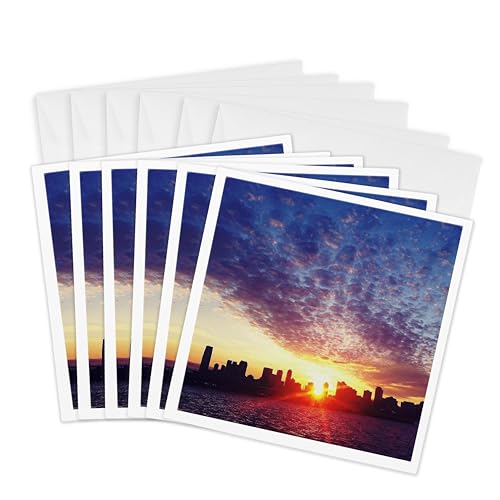 Cartes de vœux New York au coucher de soleil pour écrire à vos proches passionnés de voyage