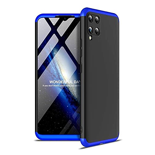 Image of Designerz Hub Redmi 10 Prime Cover Case Ull Body 3 in 1 Slim Fit Complete 3D 360 Degree Protection Hybrid Hard Bumper Back Case Cover for Redmi 10 Prime -Black & Blue