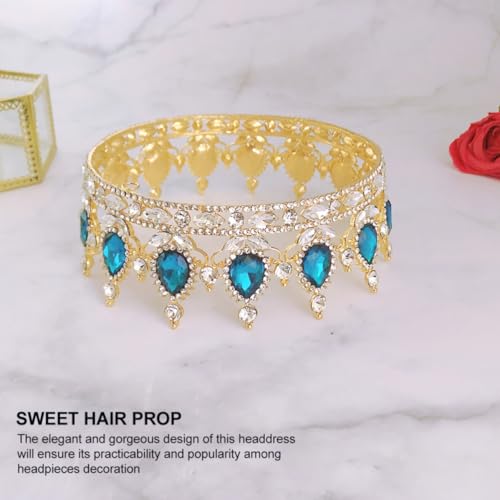 Tiara barroca elegante con cristales de alta resistencia y aleación verde Toyvian para fiestas 5