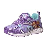 Nickelodeon Girls' Paw Patrol Sneakers - Laceless LED Light Up Shoes (Toddler/Little Kid), Size 9 Toddler, Purple