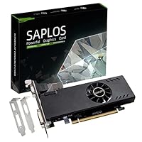 SAPLOS Radeon RX 550 Low Profile Graphics Card, 4GB, GDDR5, 128-bit, VGA DVI-D HDMI, Video Card for PC Gaming, 4K Display, Computer GPU, for Desktop SFF Small Form Factor, DirectX 12, Low Power