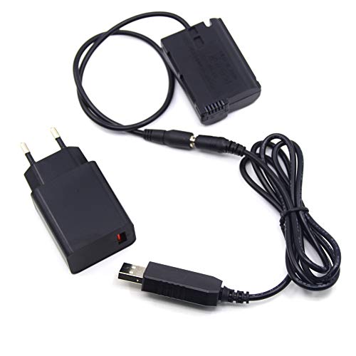 Pro Power Bank Cable USB + Adapter QC3.0 + EP-5B EN-EL15 Batería Falsa para Nikon Z6 Z7 V1 D850 D810 D810A D800E D750 D610 D600 D500