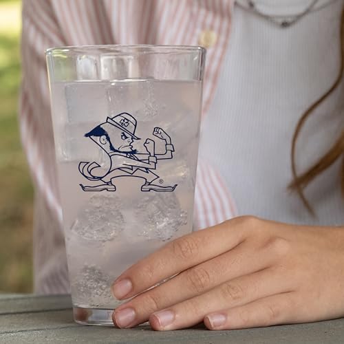 Image of Logo Brands NCAA 16 oz Pint Glass - Durable Glass With Bold Team Color- Chip-Resistant Rim Drinkware For Fans, Tailgates, Home Bars & Everyday Use