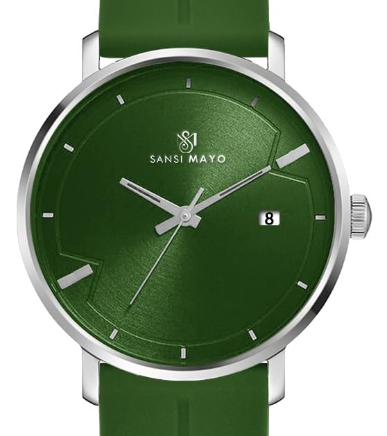 Image of Analog Watch for Men with Silicone Band | Magnetic Lock Strap | Japanese Quartz Movement | Water Resistant | Formal & Casual Wristwatch Gift