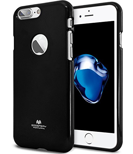GOOSPERY Pearl Jelly for Apple iPhone 7 Plus Case (2016) Slim Thin Rubber Case (Black)