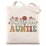 Pavolini Aunt Gifts, Auntie Gift Ideas, Cool Canvas Tote Bag, Mothers Day Gifts for Aunt, Gift for Auntie for Birthday or Christmas