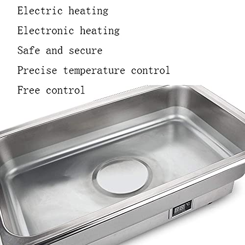 ksamwjf Buffet Warmhaltetablett, Chafing Dish Hochwertiger Edelstahl Chafer Komplettset Buffetwärmer, Elektrische… – Bild 6