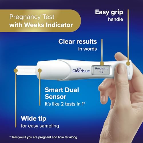 Clearblue Pregnancy Test Double-Check & Date Combo Pack, Result As Fast As 1 Minute (Visual Stick) & Tells You How Many Weeks (Digital Stick), Kit of 2 Tests (1 Digital, 1 Visual), Packaging May Vary - Image 4