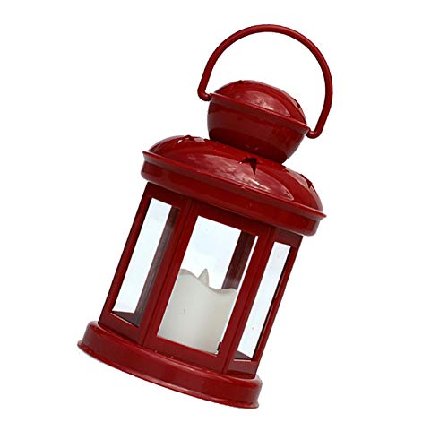 ruist-eu Rétro Lanterne de Noël Portable décor à la Main Lampe de Bougie LED électronique pour la décoration de fête à la Maison Cover