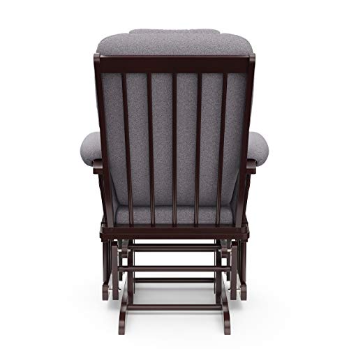 Storkcraft 06554-559 Tuscany Custom Glider And Ottoman With Free Lumbar Pillow (Espresso/Slate Gray Swirl) - Cleanable Upholstered Comfort Rocking Nursery Chair thumb #9