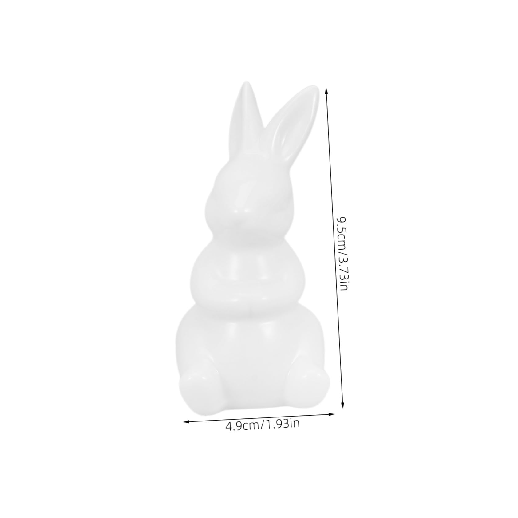 Amosfun Coniglietti in Ceramica Bianca e Idea Regalo Set 5 Pezzi Accessori Creativi e Delicati Decorativi per Casa e Studio per Arredamento