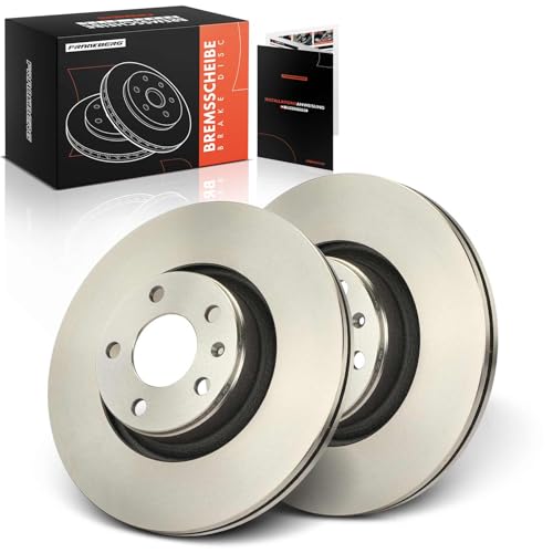 Frankberg Brake Disc Set incl. 2x Discs Front Vented Ø314mm Compatible with A6 Avant 4F5 A6 4F2 Replace# 4F0615301D