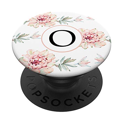 Cell Phone Pop Up Holder,Monogram Cute Cactus Letter O White PopSockets Agarre y Soporte para Teléfonos y Tabletas