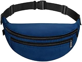 Ryaco Bum Bag Doggy Bag Waist Pack for Men Women Unisex Water Resistant Fanny Pack 3 Pockets Workout Pouch with Adjustable Strap for Fitness/Dog Walking/Execise/Hiking/Climbing/Outdoor Sports