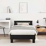 Genérico Marco de Cama Roble Negro 90 x 190 cm Madera contrachapada,Mobiliario,Camas y Accesorios,Camas y somieres,Negro,23.65 KG,874123