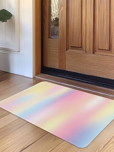 Pink Purple Doormat Outdoor Entrance 16"x24", Modern Colorful Ombre Abstract
