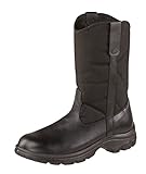 Thorogood Men's 804-6111 Soft Streets Series – 10" Pull-On Wellington, Safety Toe Boot, Black - 10 W US