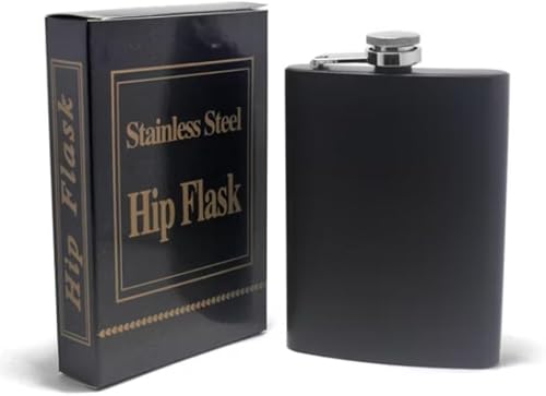 Stainless steel hip flask(237ml or 8oz) Black