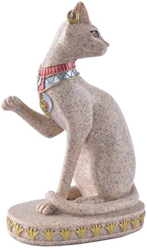 Sandstone Ancient Mau Cat Statue Sculpture Hand Carved Figurine