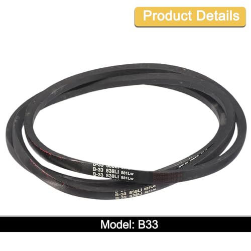 Image of uxcell 3pcs B33 Classic Wrapped V-Belt, 36 inch Outer Circ B Profile V-Belt
