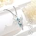 Vito Turquoise Phoenix Necklace for Women Men, Silver Plated Copper Phoenix Pendant Hexagonal Prism Malachite Crystal Protection Energy Amulet Jewelry Gift for Mom Wife, 20+2