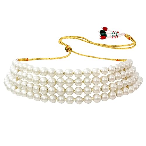 Image of Peora Traditional Maharani Haar Necklace with Earrings Bridal Jewellery Set Gift for Women