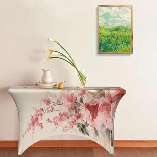 Nappe imperméable élasthanne pour table rectangulaire avec motif cheval抗皱 extensible