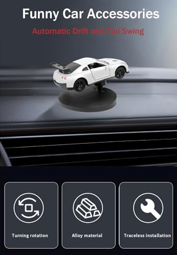 image for YimiBloss Car Dashboard Decorations – Drift & Turn Mini Car Model Or