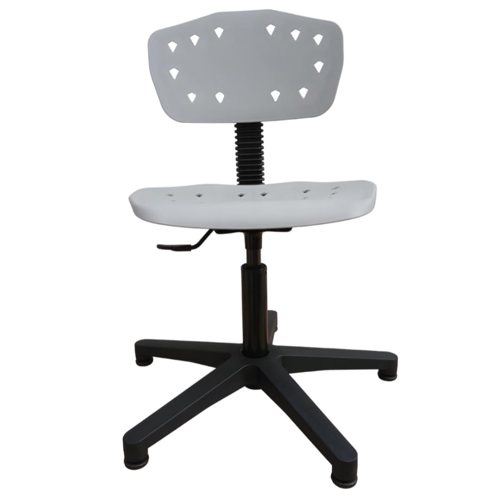 FITEX Sedia Operativa DIAMOND Ergonomica in PP Rinforzato Forato con Piedini in Gomma, per Ufficio, Smart Working e Studio - CE Made in Italy - Grigia