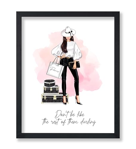 Image of Poster Master Don't Be Like The Rest of Them Darling Poster - Fashion Print - Positive Quote Art - Trendy Art - Gift for Women & Fashionista - Decor for Bedroom or Girls Room - 8x10 UNFRAMED Wall Art