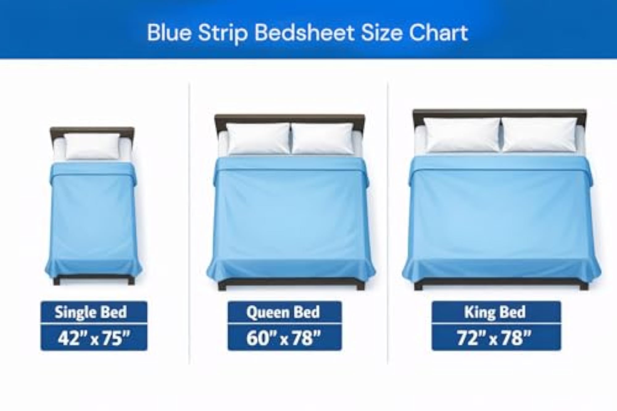 Cotton Elastic Fitted King Size Bedsheet with 2 Pillow Covers
