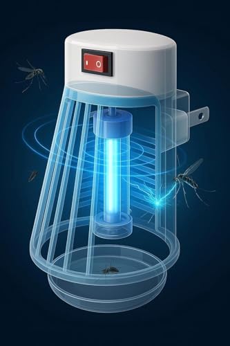 Image of Plug-in UV Bug Zapper | इलेक्ट्रिक मच्छर मारने वाली मशीन | Silent Mosquito Killer Lamp for Home | कीट नाशक नाइट लाइट for Bedroom & Living Room
