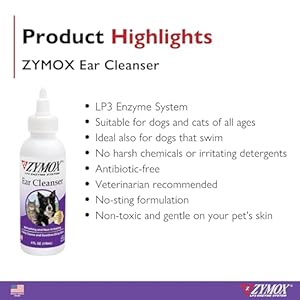 Zymox Ear Cleanser Solution for Dogs and Cats, 4oz Zymox Ear Cleanser Solution for Dogs and Cats 4oz