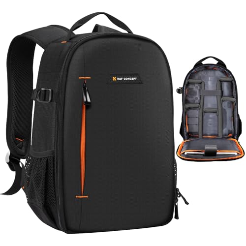 K&F CONCEPT Kamerarucksack für Fotografen, Fotorucksack Klein Multifunktionale Camera Backpack Wasserdicht für SLR/DSLR Kamera Objektiv und Zubehör, Größe M