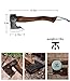 WICING 13.5 Inch Hatchet, Camping Axes and Hatchets 1065 Carbon Steel and Beech Handle, with Leather Sheath
