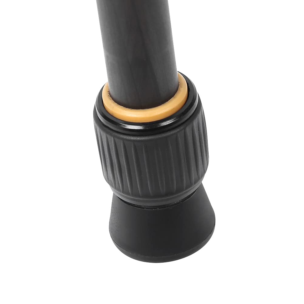ZOMEI Q666C Monopod z Włókna Węglowego Statyw do Fotografii Podróżniczej DSLR Przenośny 5 Sekcji Czarny 13,8 Cala do Przechowywania