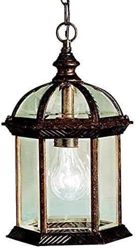 Kichler 9835TZ Barrie Outdoor Pendant 1-Light, Tannery Bronze