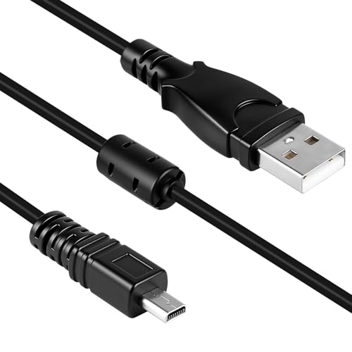 Cable Genérico USB UC E6, Cable Reemplazo de la cámara UC E16 UC E17 de Carga transferencia para Nikon Coolpix DSLR L P S Series D3200 D5100 D5200 D5300 D750 D7200 L340 L32 A10 P520 USB 1.5m Negro