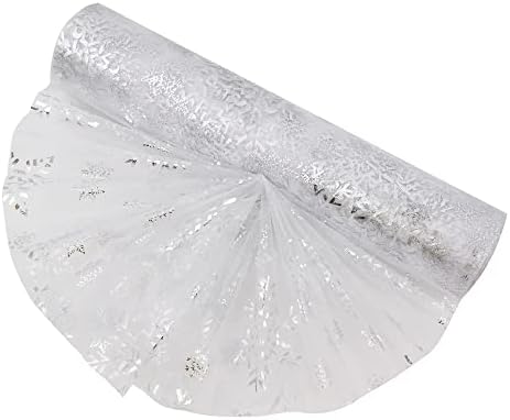 Time to Sparkle Table Runner with Gold Foil 29cm x 26M Sparkling Tulle Roll Gift Floral Wrapping Paper Rolls Glitter Table Decoration for Holidays Wedding Parties and Everyday Decoration (Rose Gold)