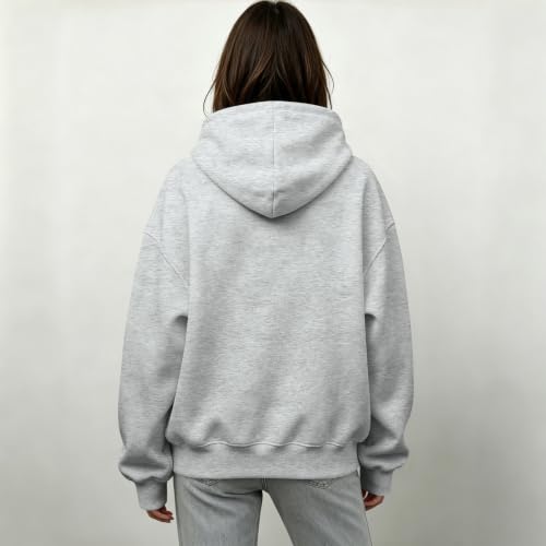 Oversized Mock Neck Sweatshirt Women Fleece Lined Fall Hoodies for Women - image 5